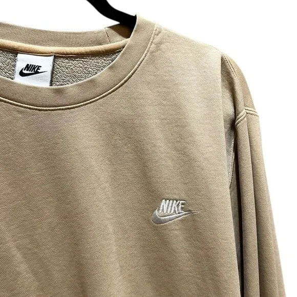 Nike Crewneck Sweatshirt Beige Women's - Picture 2 of 4